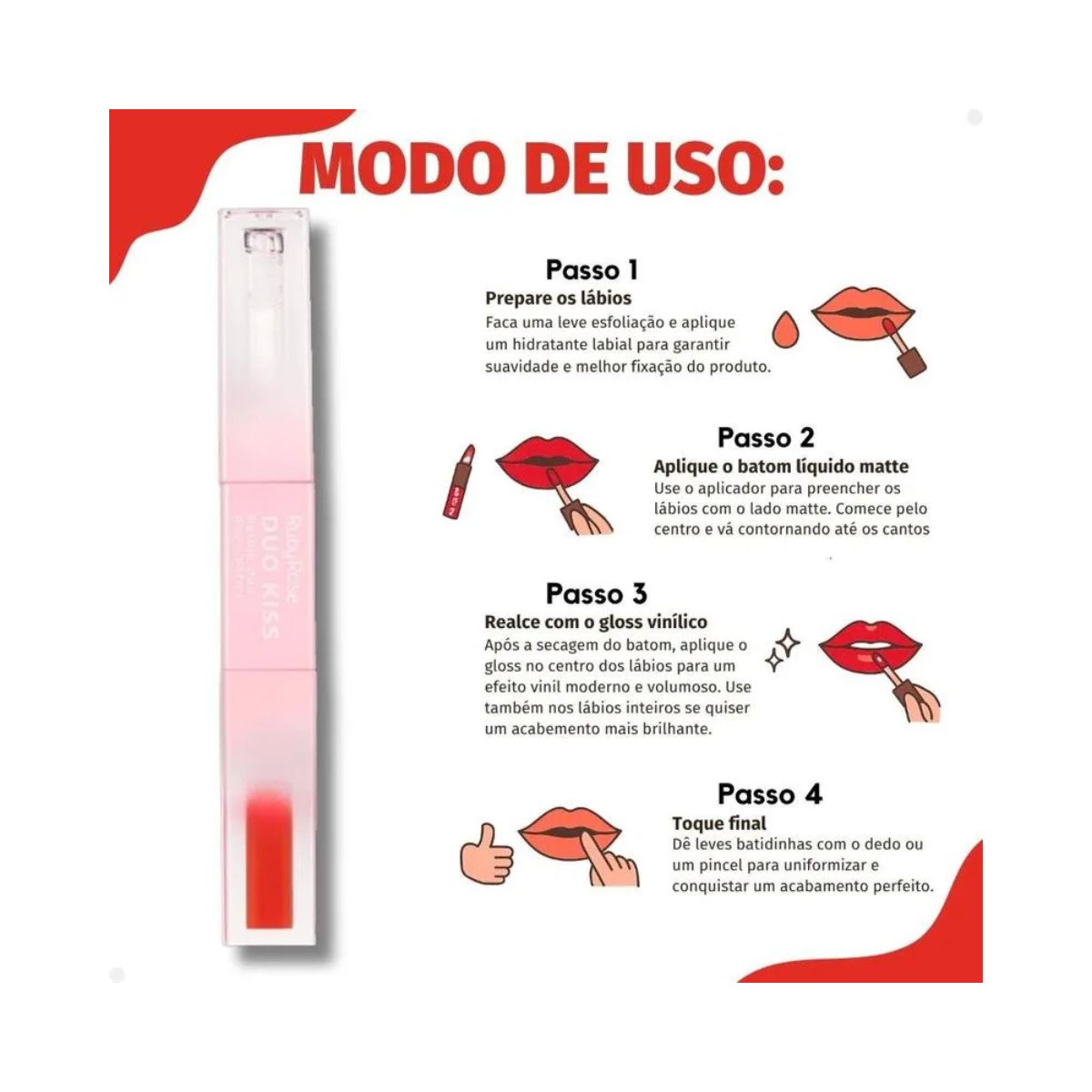 BATOM RUBY ROSE DUO KISS DK01 HB-L6203-1 5G