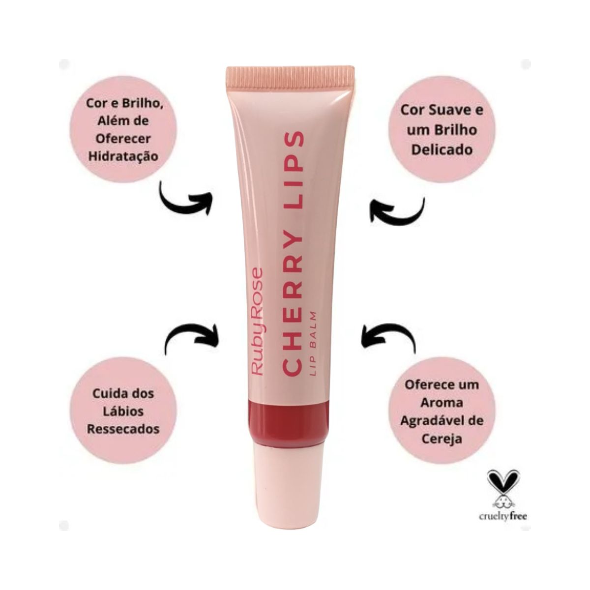 LIP BALM RUBY ROSE CHERRY LIPS CL20 HB-L6503-2