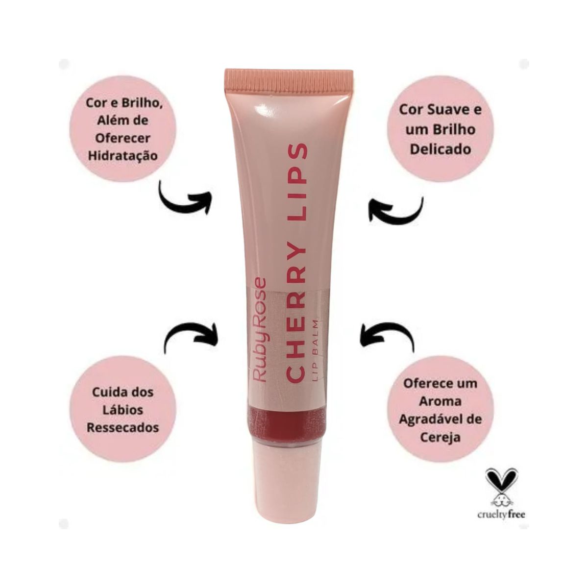 LIP BALM RUBY ROSE CHERRY LIPS CL60 HB-L6503-6