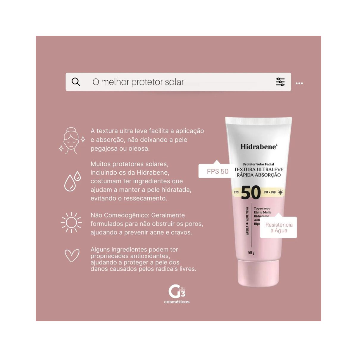 PROTETOR FACIAL HIDRABENE FPS50 50G