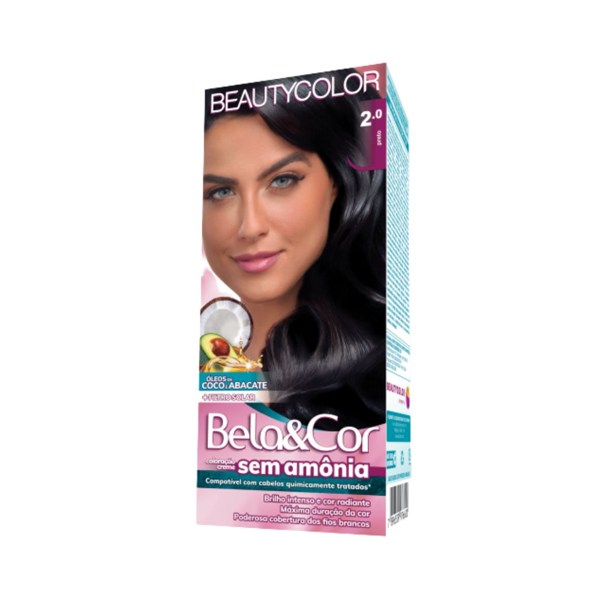 COLORAÇÃO SEM AMÔNIA KIT 2.0 PRETO BELA&COR