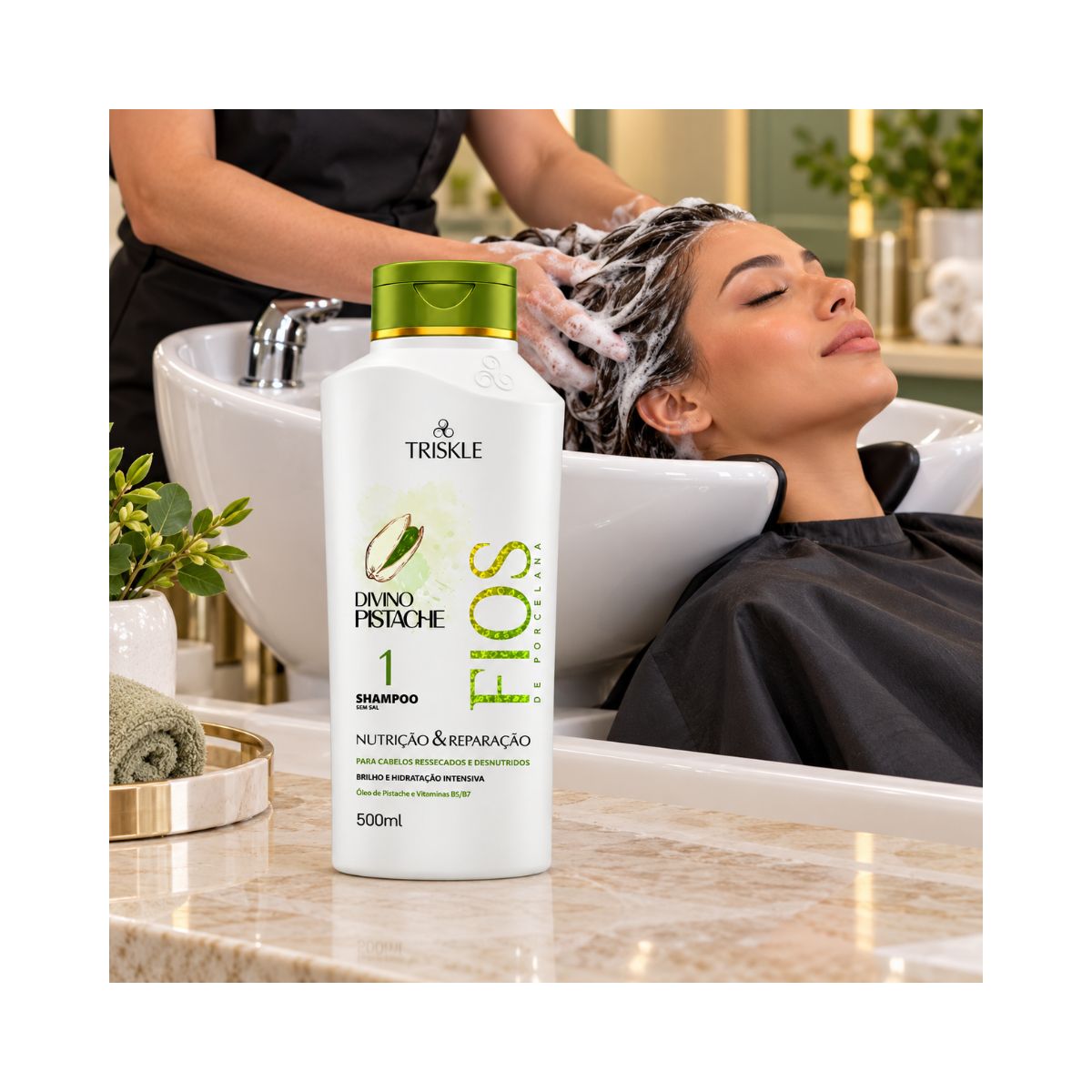 SHAMPOO FIOS DIVINO PISTACHE TRISKLE 500ML
