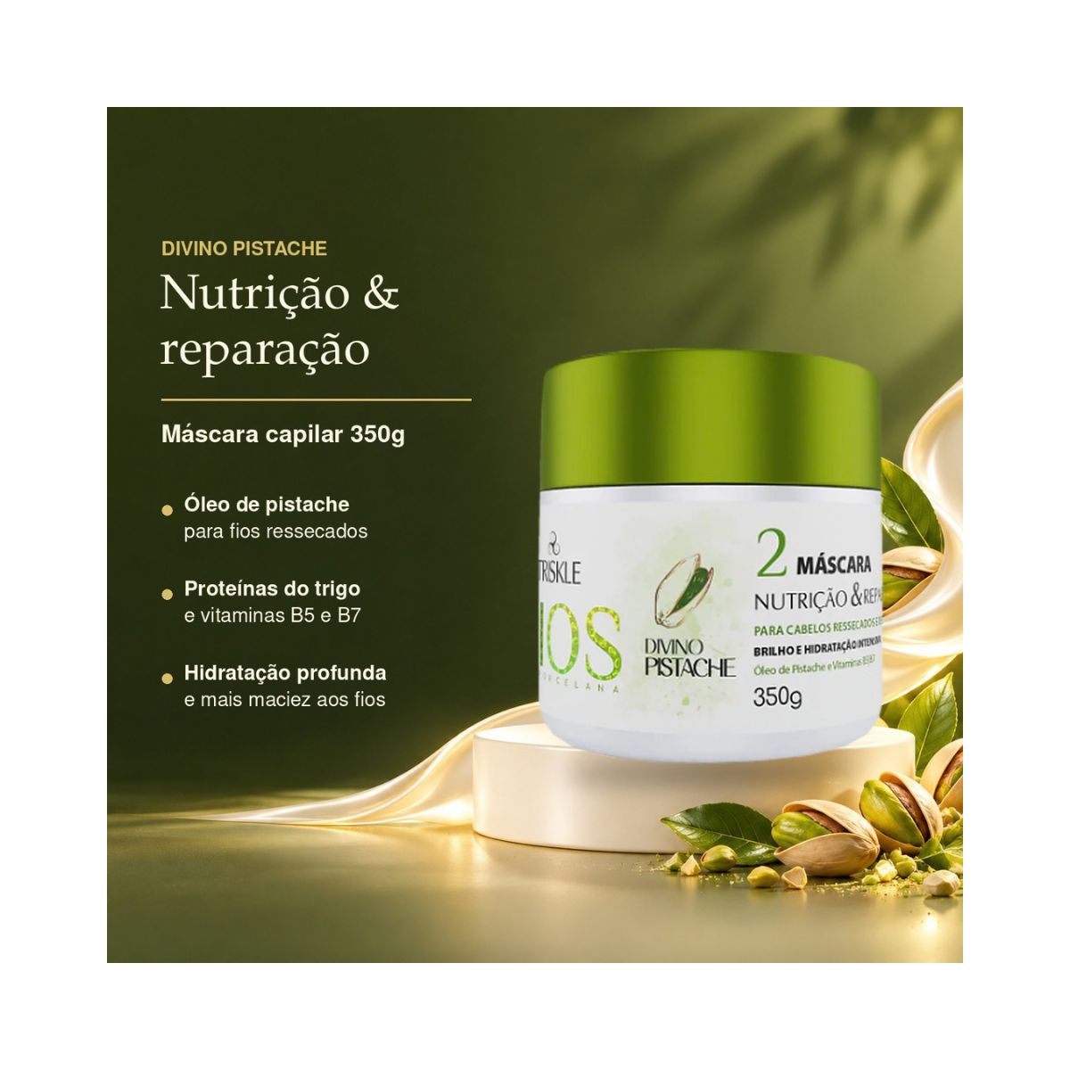 MÁSCARA FIOS DIVINO PISTACHE TRISKLE 350G