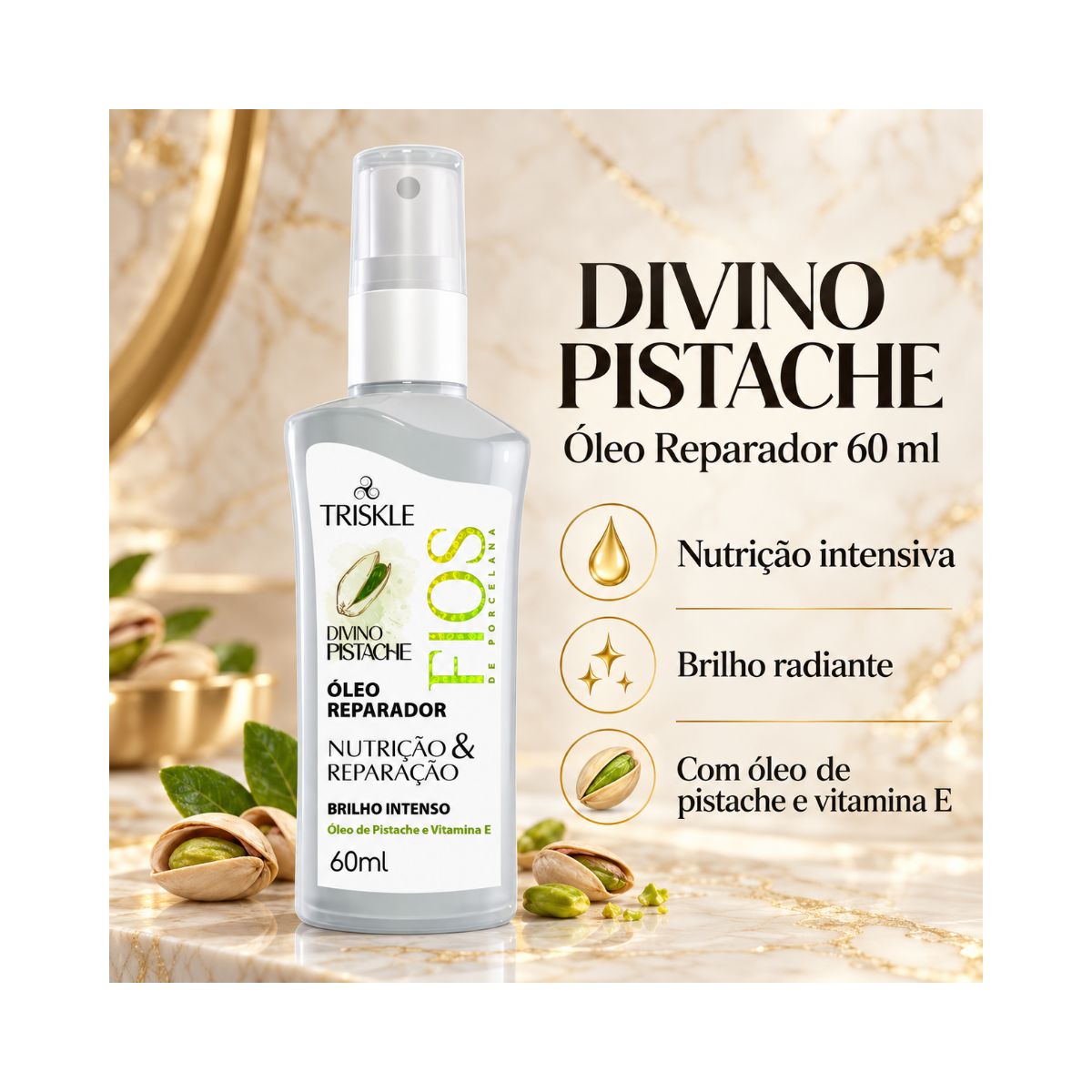 ÓLEO DIVINO PISTACHE TRISKLE 60ML