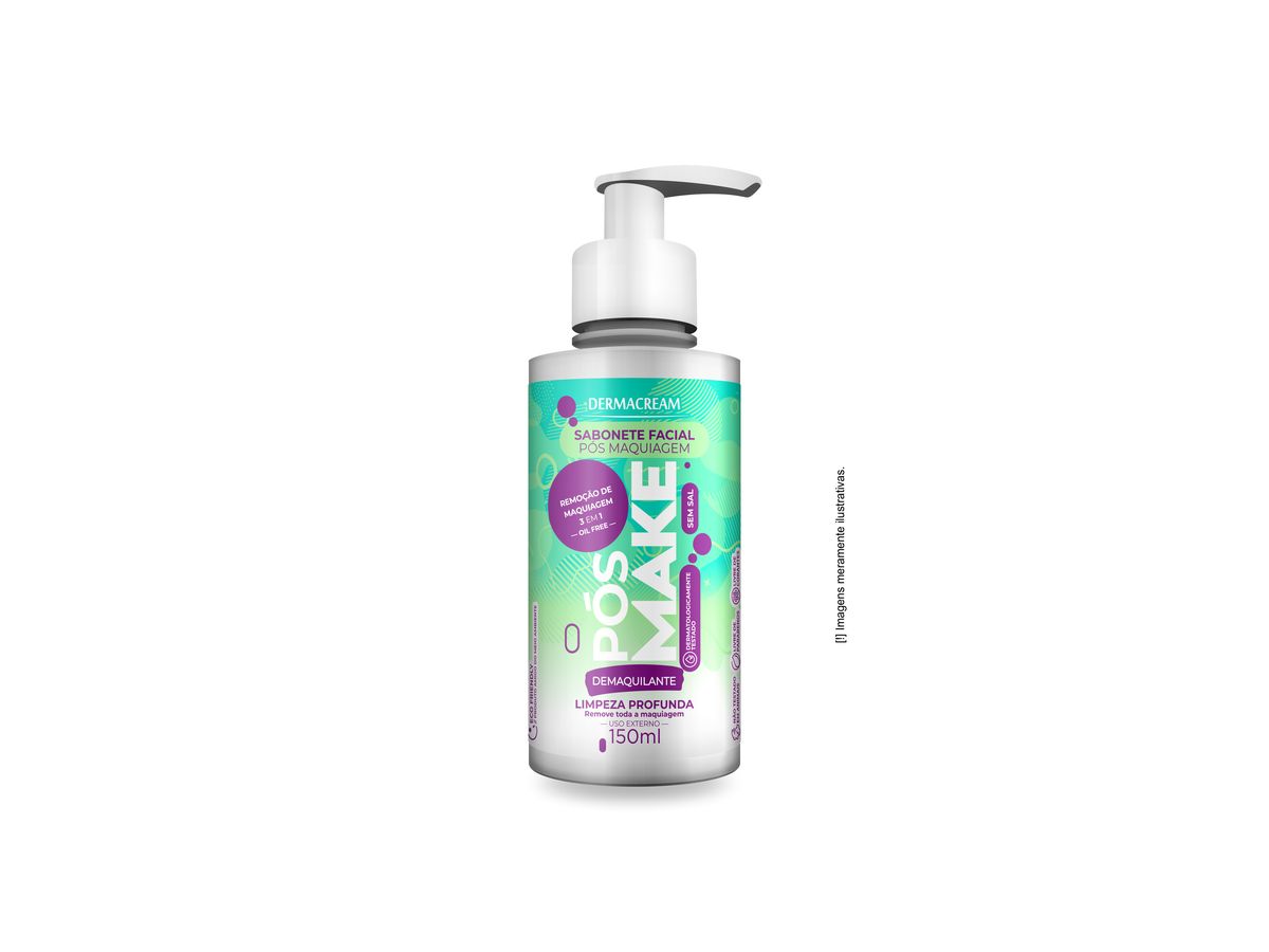 SABONETE FACIAL PÓS MAKE DERMACREAM 100ML