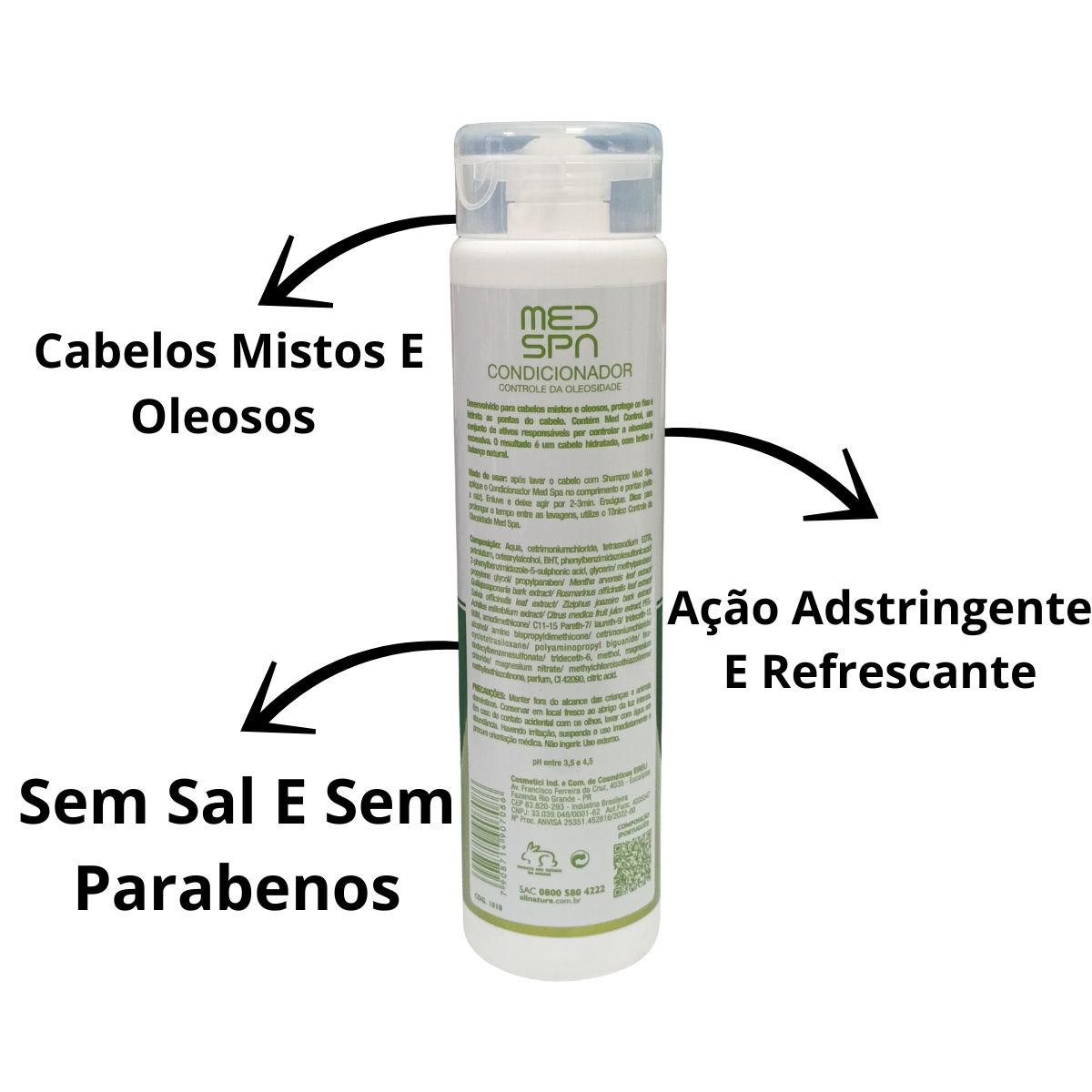 CONDICIONADOR MED SPA MANUTENÇÃO CABELO MISTO E OLEOSO 300ML