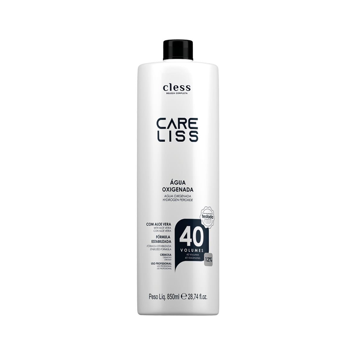 ÁGUA OXIGENADA 40 VOLUMES CARE LISS 850ML