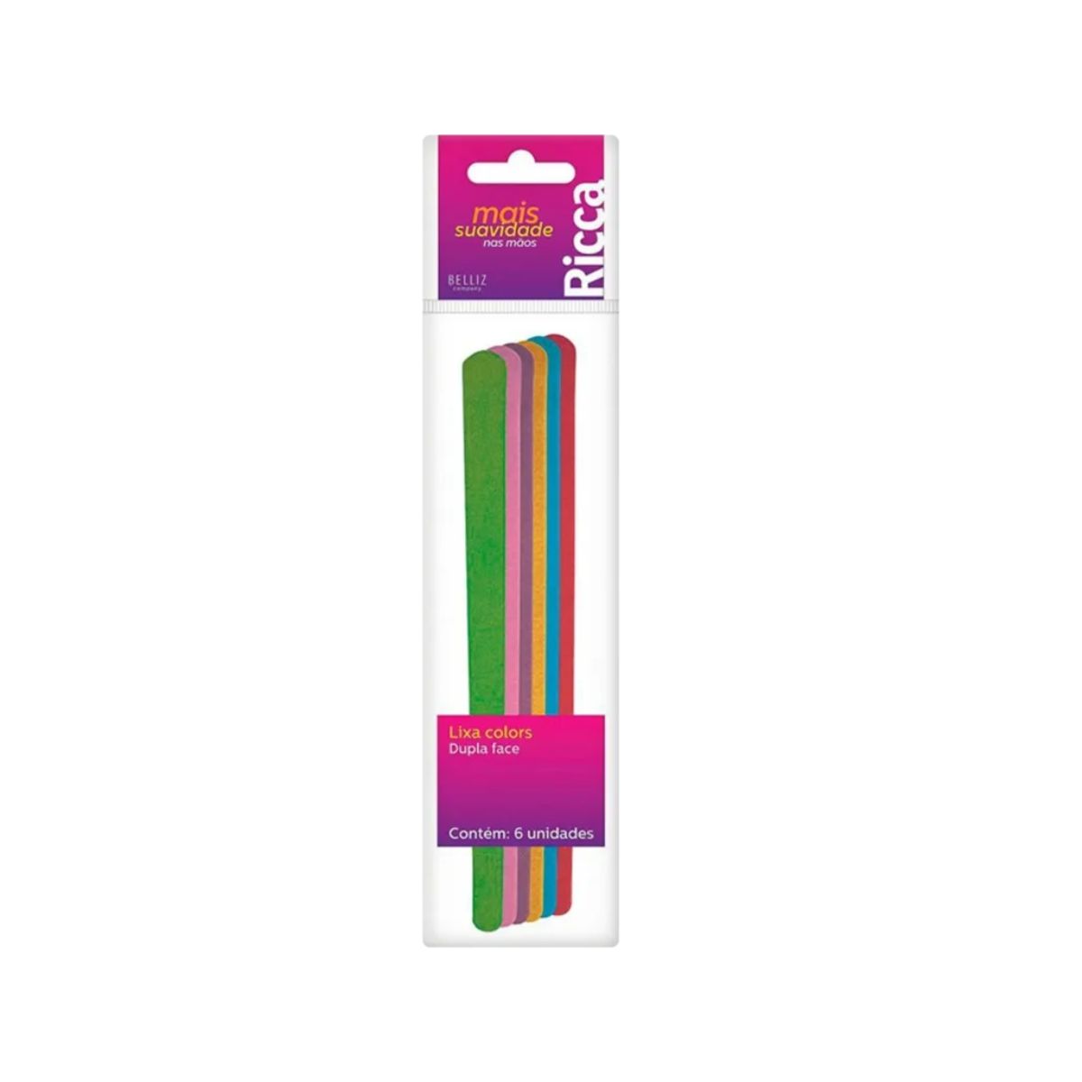 LIXA COLORS COM 6 UNIDADES RICCA 363
