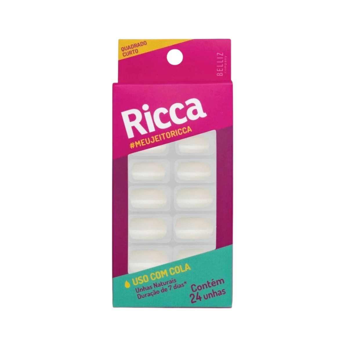 UNHAS POSTIÇA QUADRADO CURTO RICCA 1336