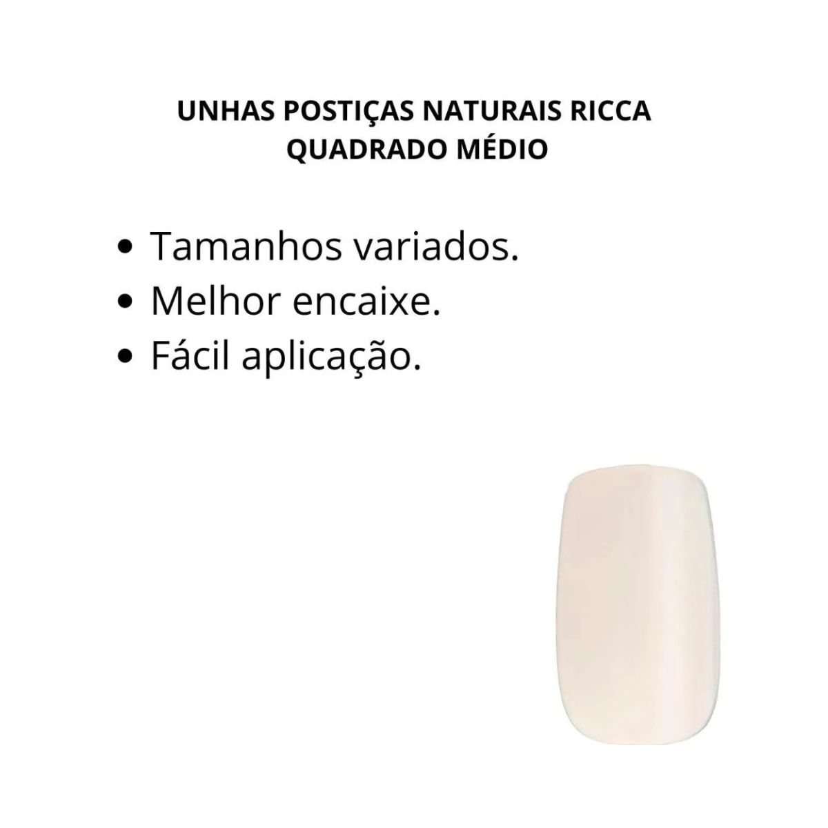 UNHAS POSTIÇA QUADRADO CURTO RICCA 1336