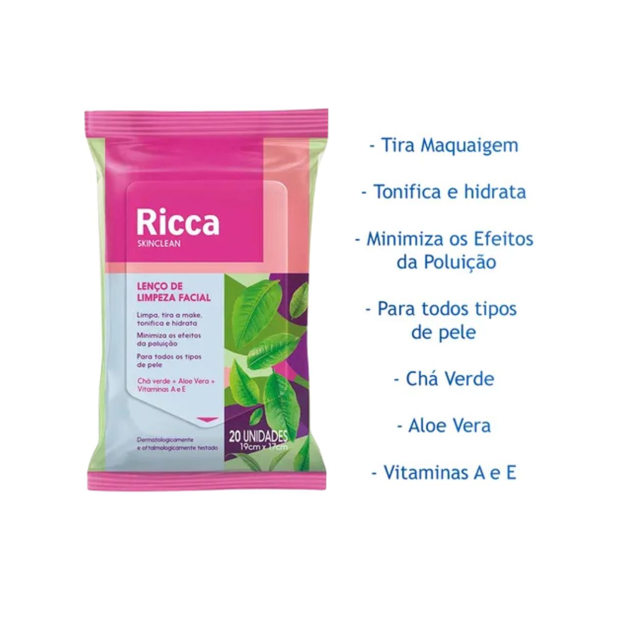 LENÇO REMOVEDOR DE MAQUIAGEM RICCA 3712