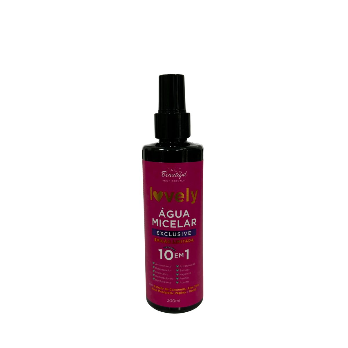 ÁGUA MICELAR LOVELY 10 EM 1 FACE BEAUTIFUL 200ML