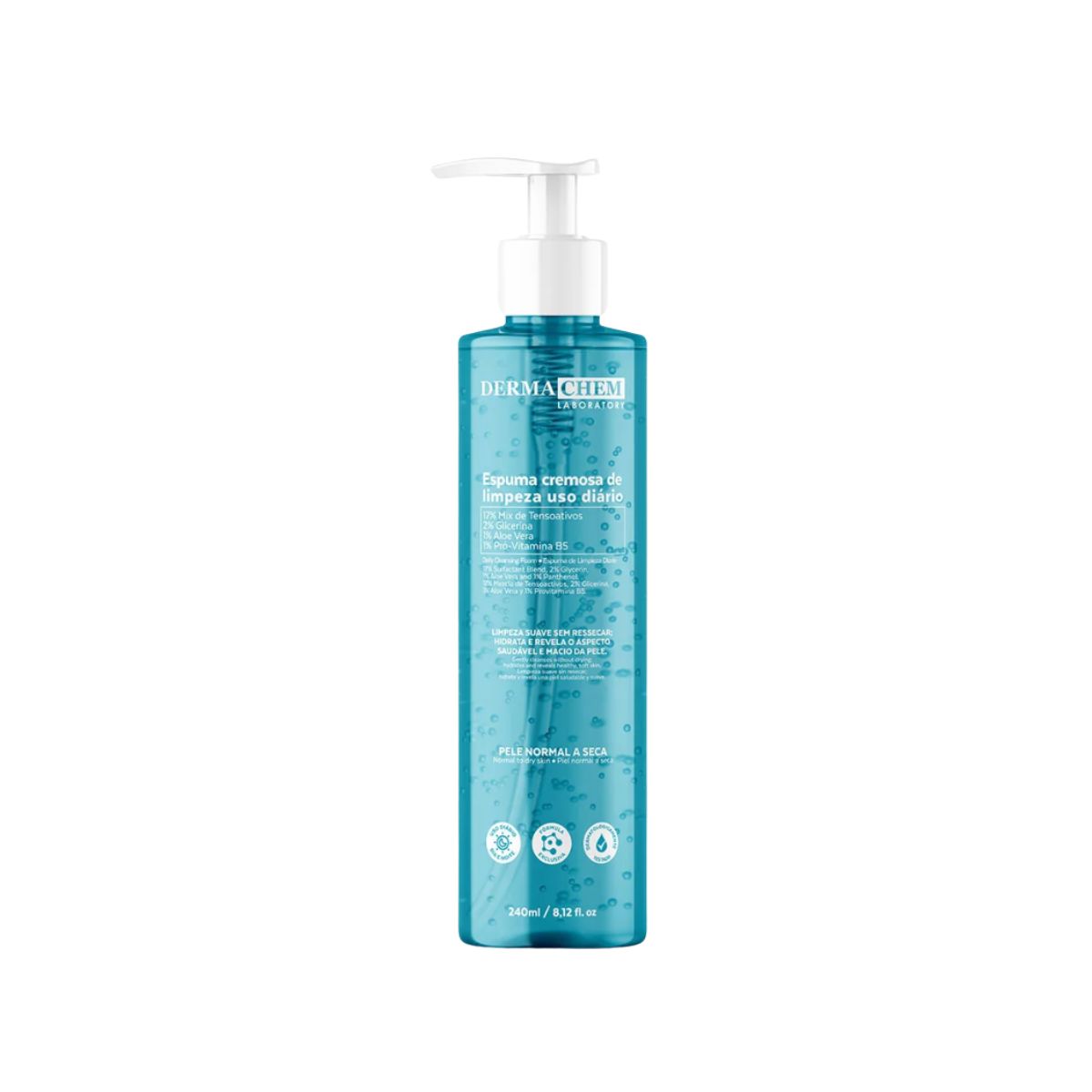 ESPUMA CREMOSA DE LIMPEZA USO DIÁRIO DERMACHEM 240ML