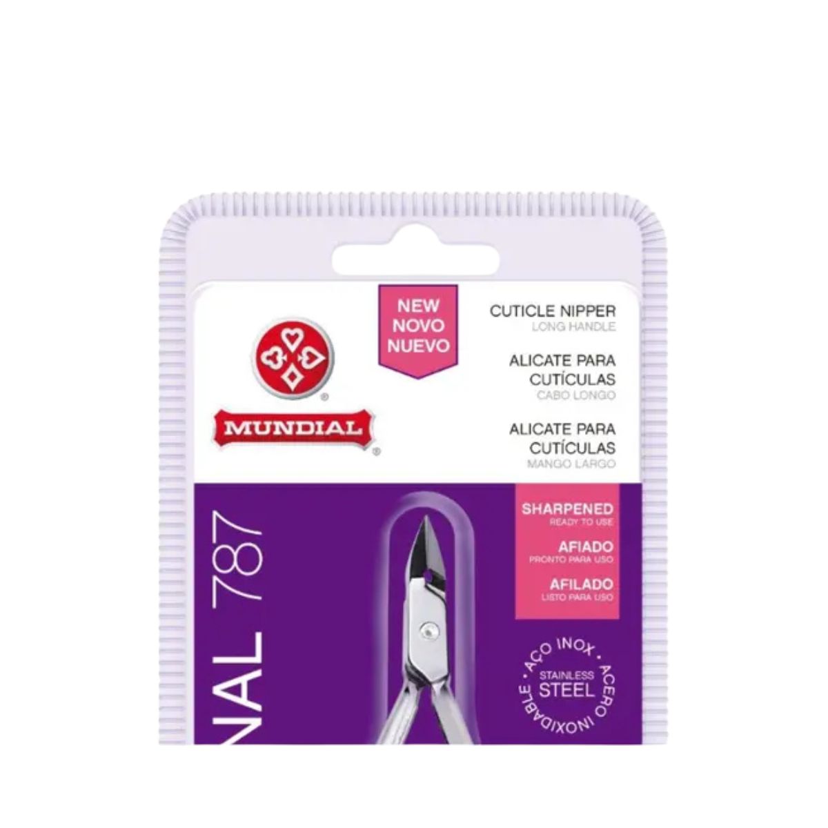 ALICATE CUTICULA 787 CABO LONGO PROFESSIONAL INOX MUNDIAL