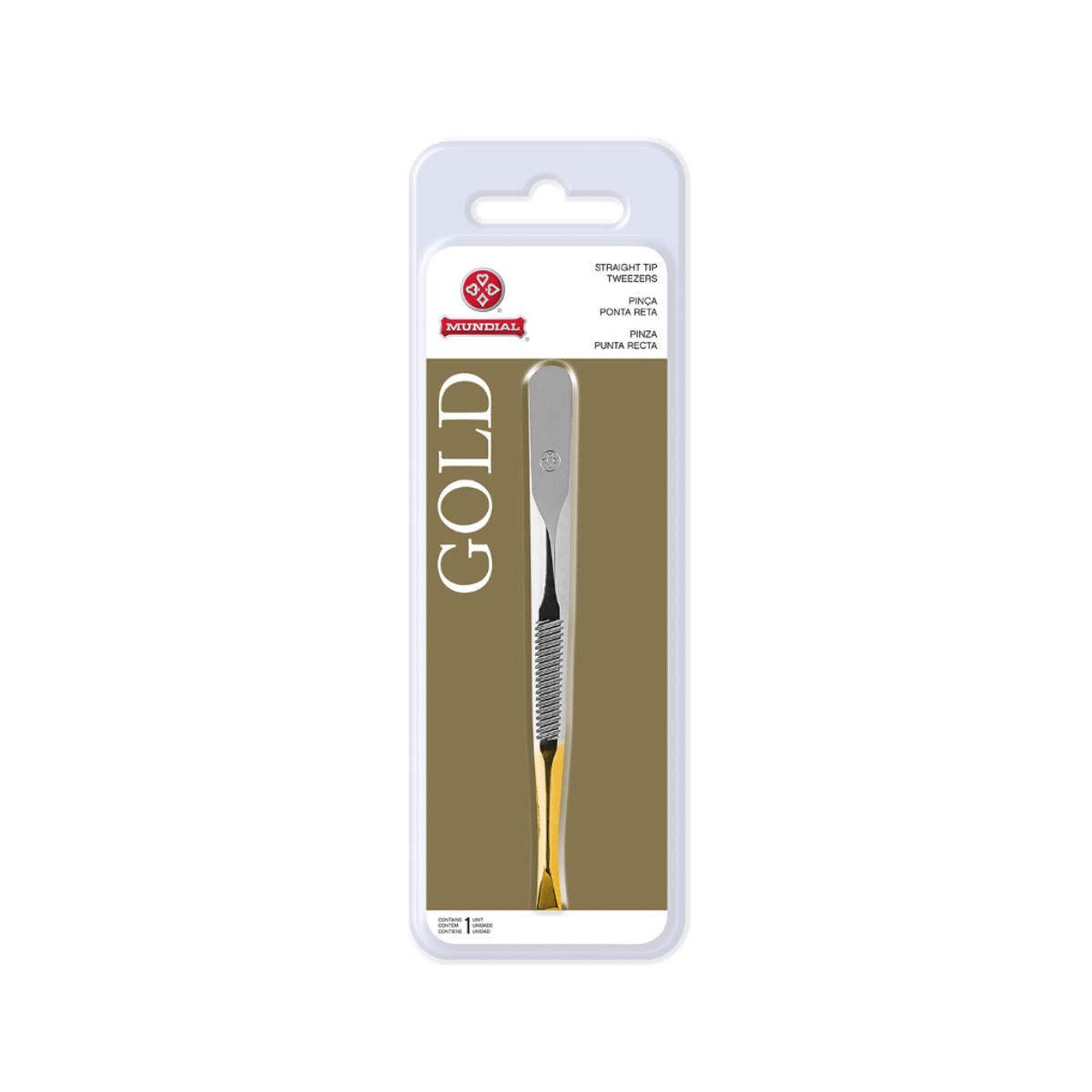 PINÇA PONTA RETA GOLD MUNDIAL BC-392