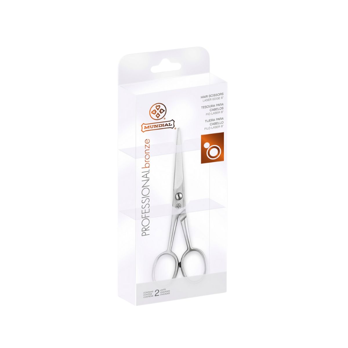 TESOURA CABELO LASER BRONZE MUNDIAL BC-341-6