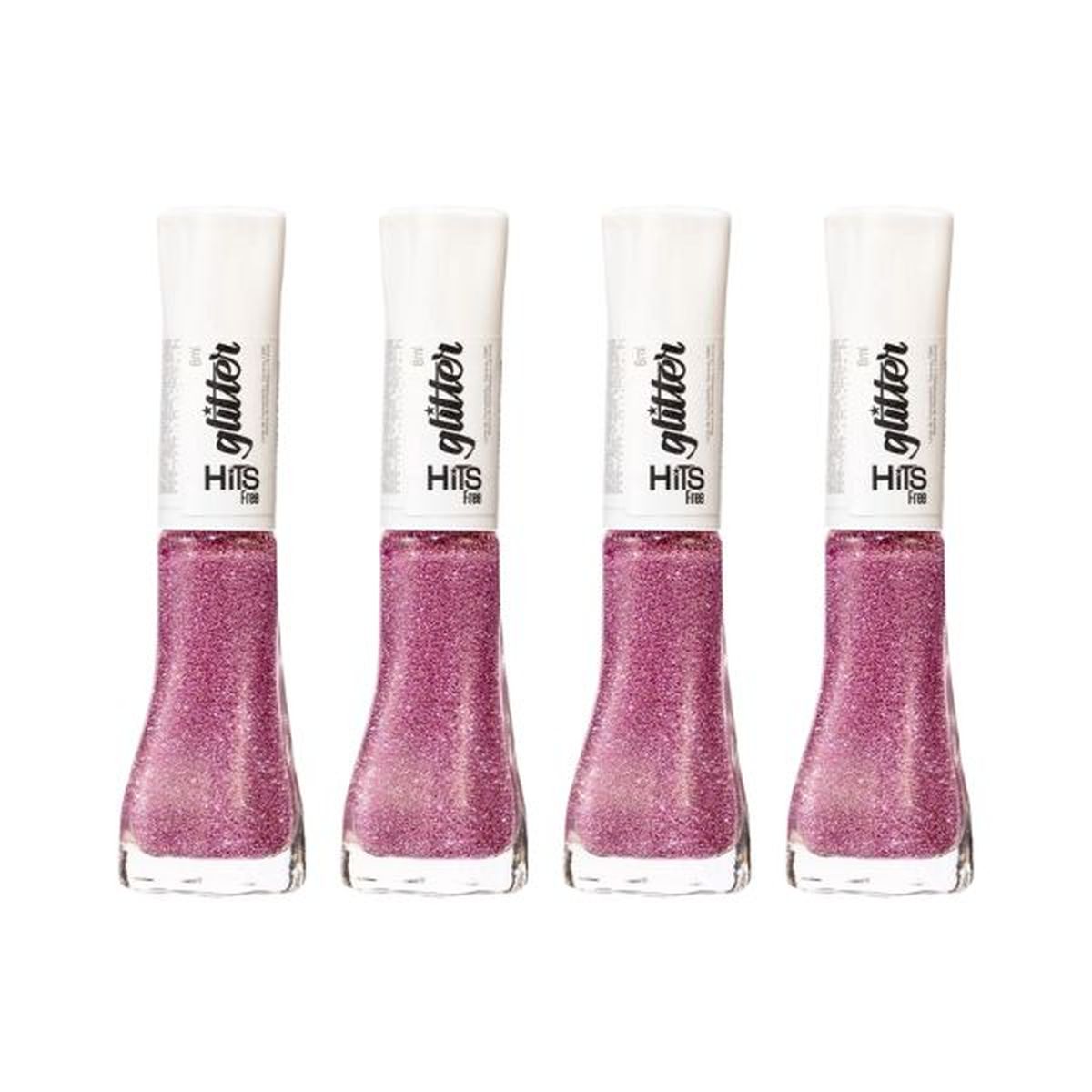 KIT 4 ESMALTE GLITTER DIAMANTE SAKURA HITS