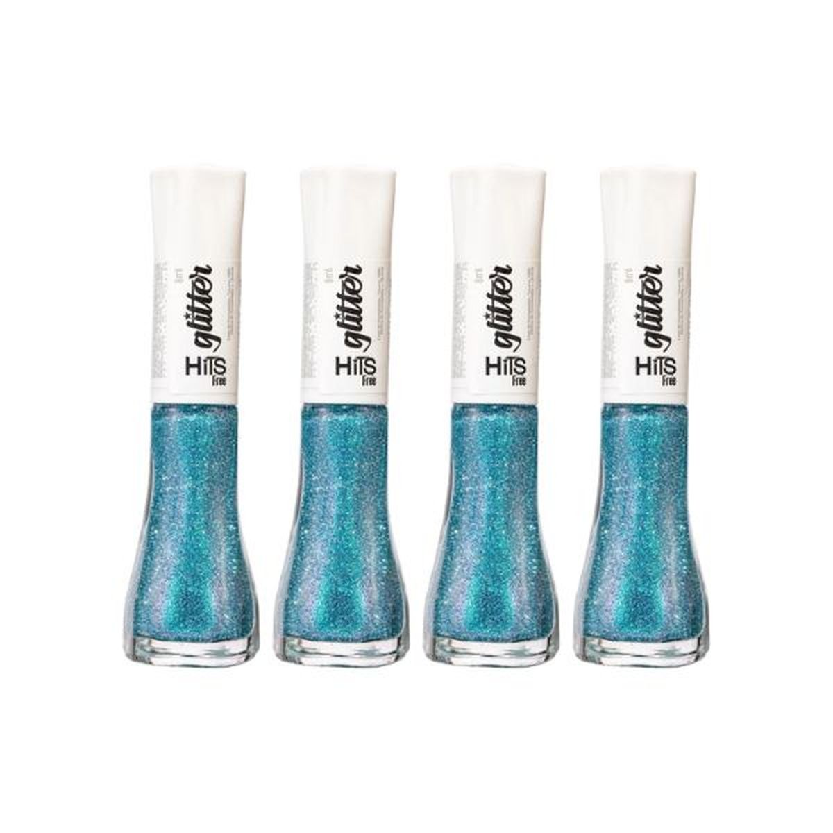 KIT 4 ESMALTE GLITTER DIAMANTE OCEANO HITS