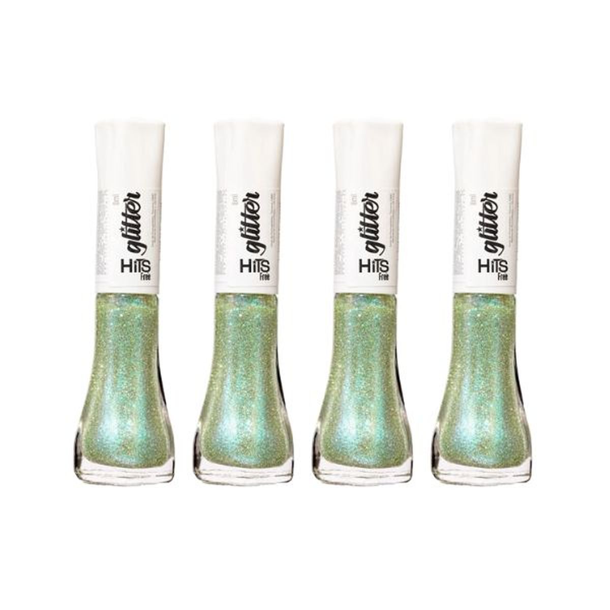 KIT 4 ESMALTE GLITTER DIAMANTE FANTASIA HITS