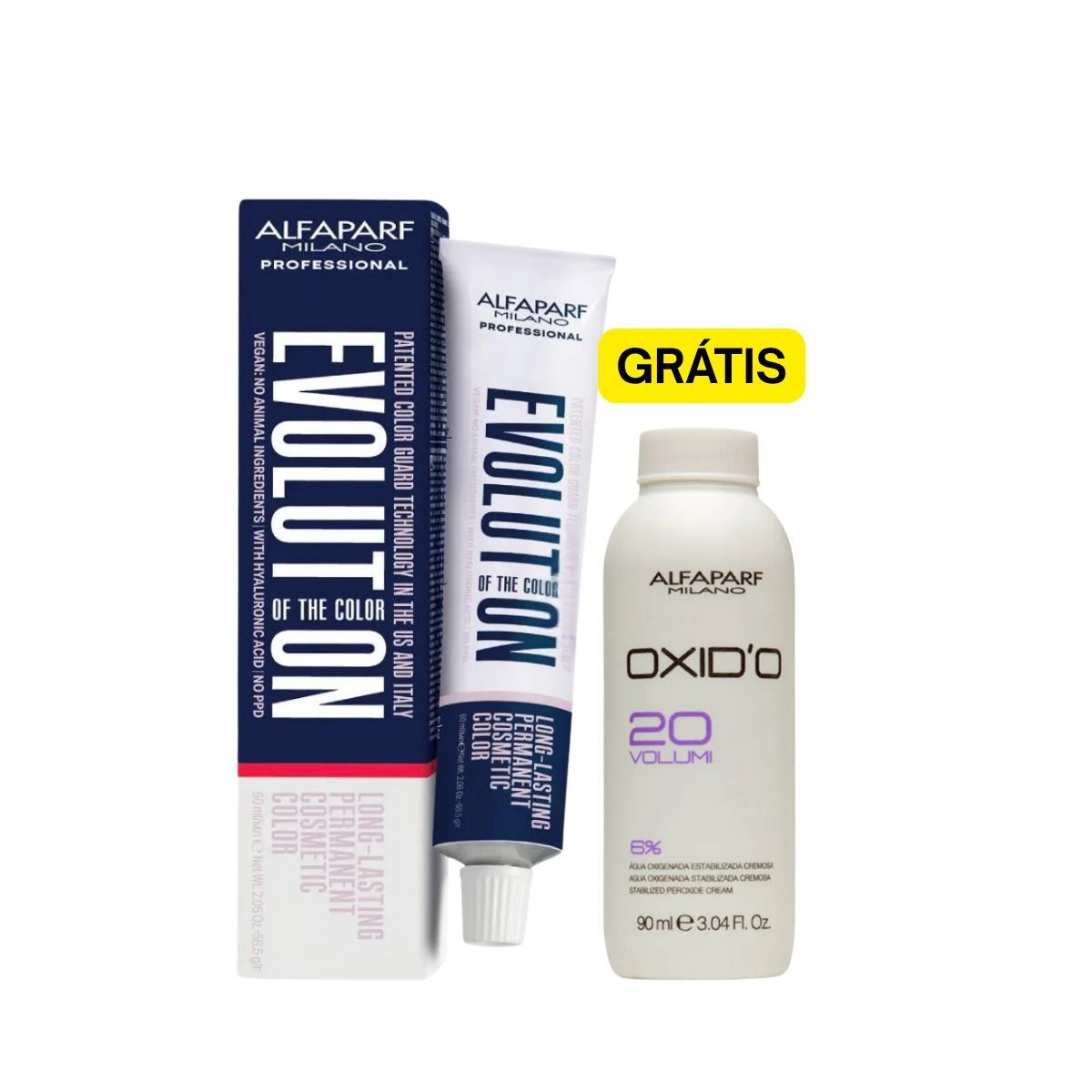 KIT ALFAPARF EVOLUTION COLORAÇÃO 3 CASTANHO ESCURO + OX DE 20 VOLUMES 90ML