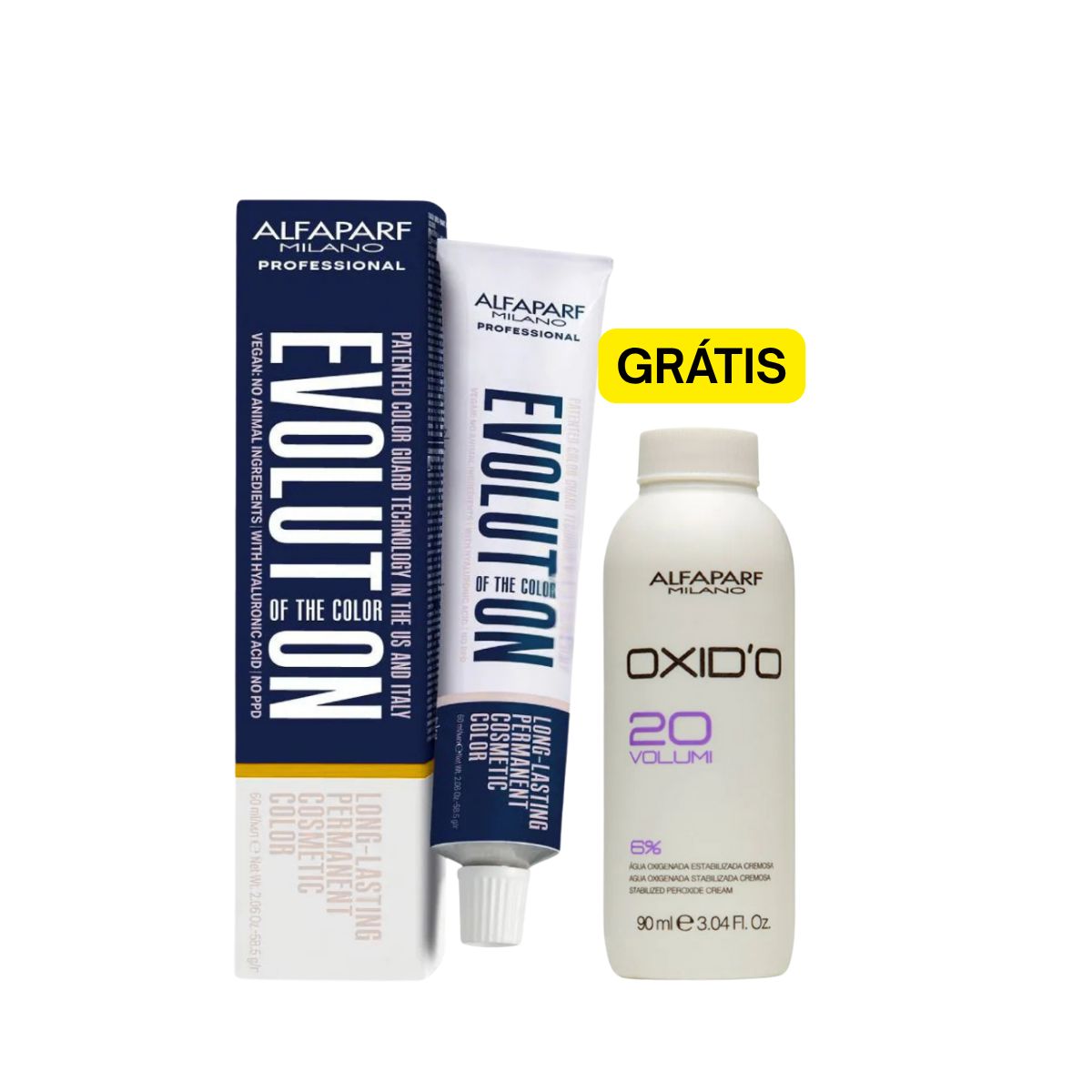 KIT ALFAPARF EVOLUTION COLORAÇÃO 8.3 LOURO CLARO DOURADO + OX DE 20 VOLUMES 90ML