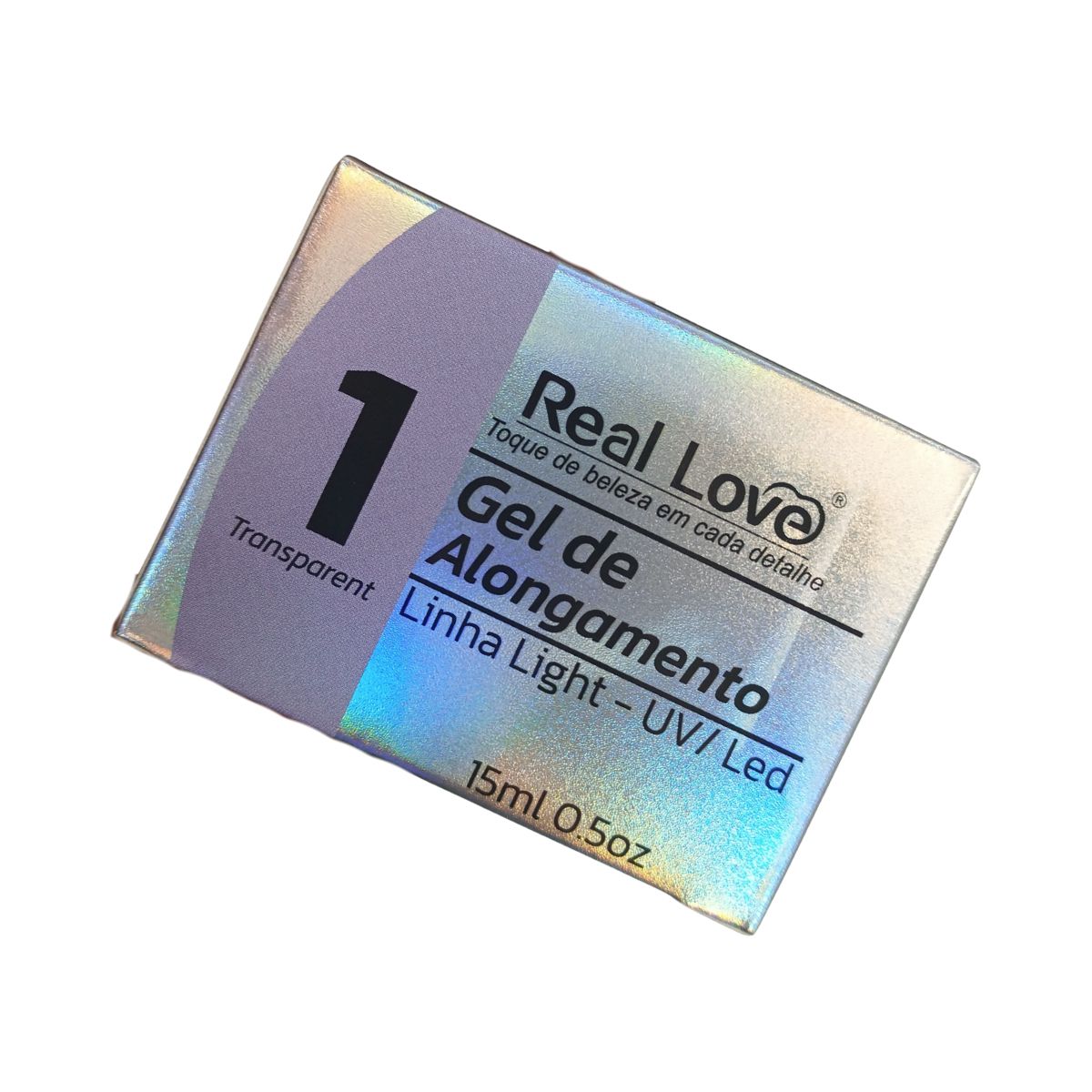 GEL DE ALONGAMENTO LINHA LIGHT TRANSPARENTE 1 REAL LOVE 15ML
