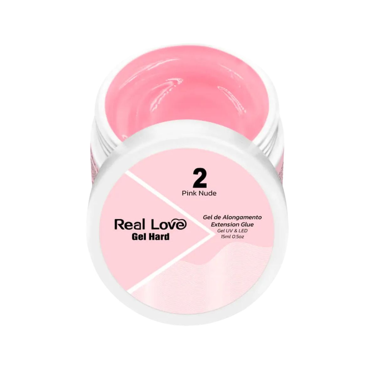 GEL DE ALONGAMENTO ALLSMILE HARD 2 PINK NUDE REAL LOVE 15ML