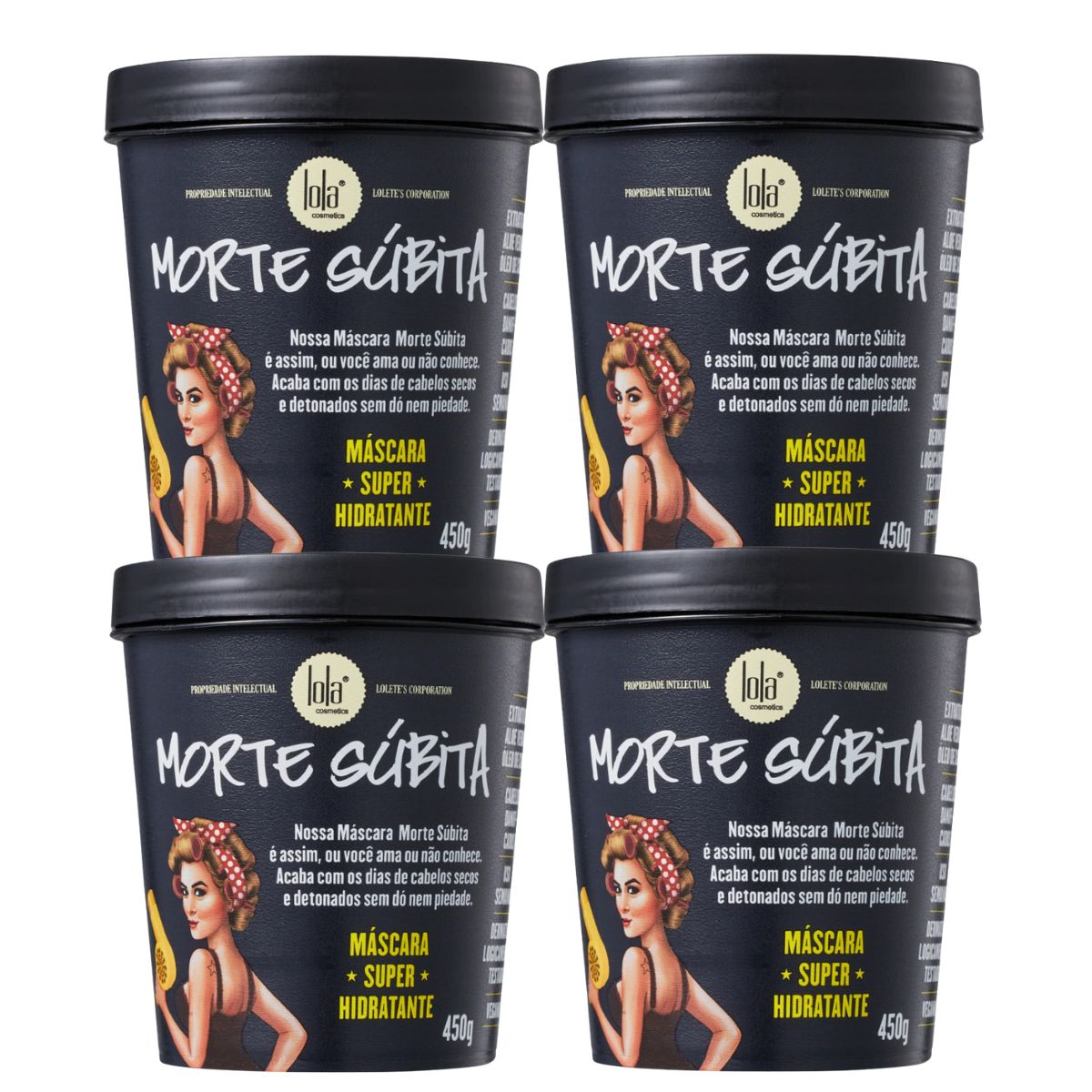 KIT LOLA COSMETICS MORTE SÚBITA 4 MÁSCARAS DE 450G