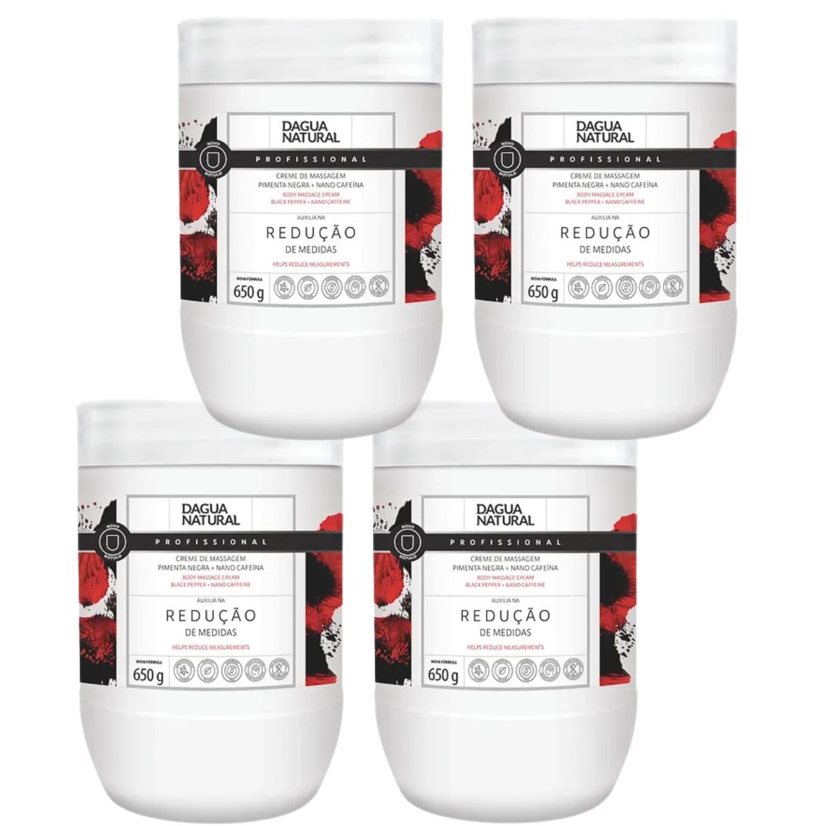 KIT DAGUA NATURAL 4 UNIDADES DE PIMENTA NEGRA + NANO CAFEÍNA 650G