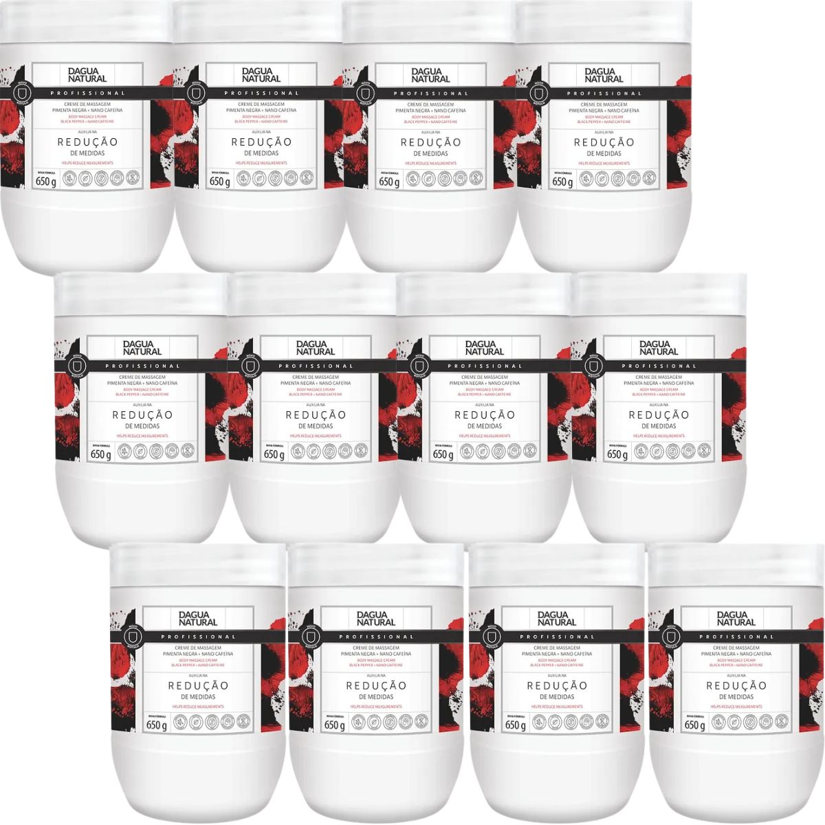 KIT DAGUA NATURAL 12 UNIDADES DE PIMENTA NEGRA + NANO CAFEÍNA DE 650G