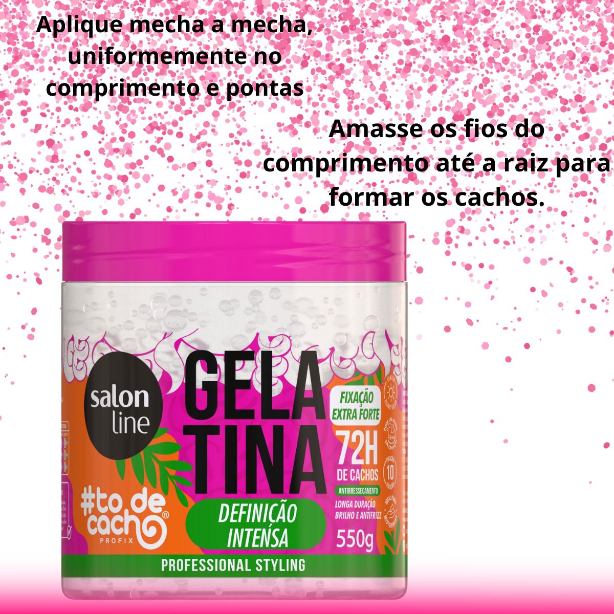GELATINA CONDICIONADOR DEFINICAO INTENSA #TODECACHO SALON LINE 550GR