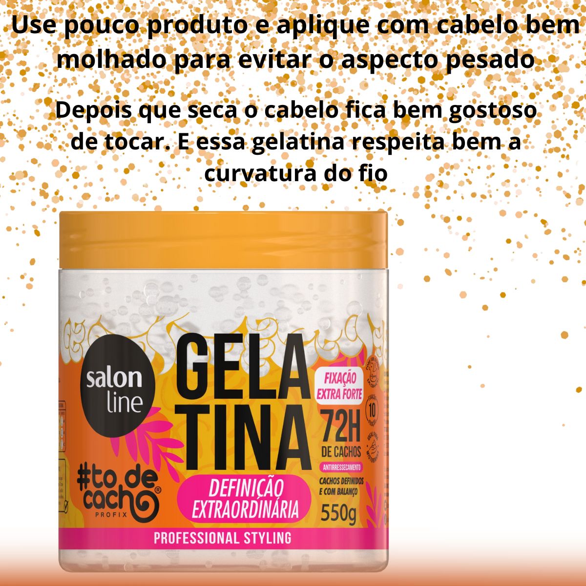 GELATINA CONDICIONADOR DEFINICAO EXTRAORDINARIA #TODECACHO SALON LINE 550GR