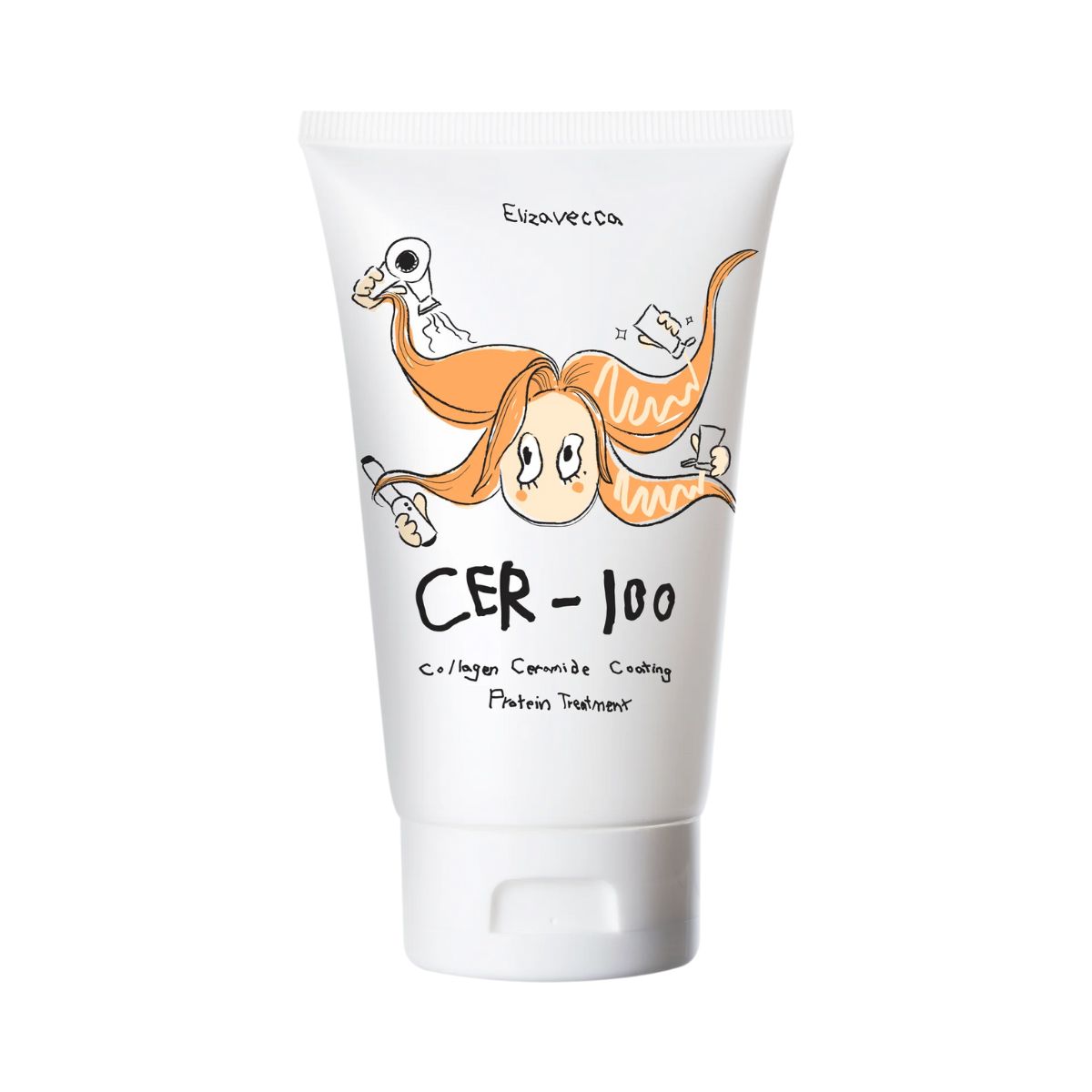 MÁSCARA CAPILAR CER-100 TRATAMENTO PROTEICO COM COLÁGENO E CERAMIDAS ELIZAVECCA 