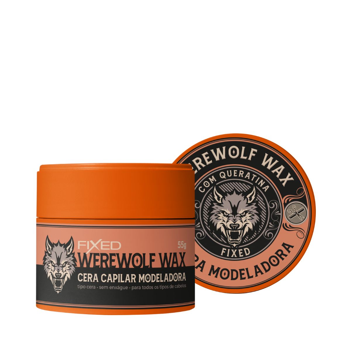 CERA CAPILAR MODELADORA WEREWOLF COM QUERATINA FIXED 55G