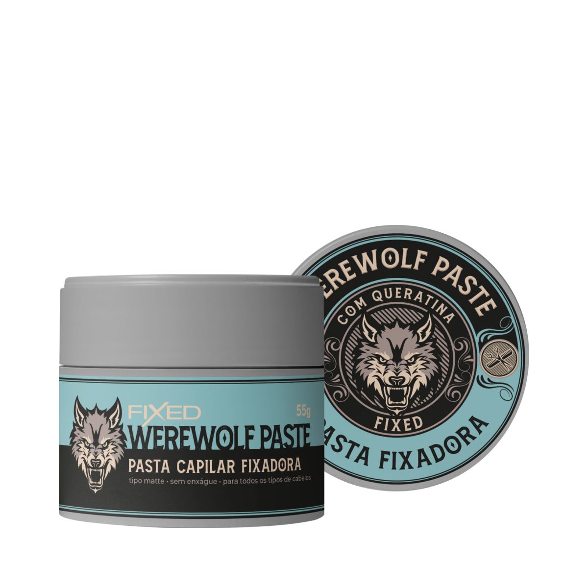 PASTA CAPILAR FIXADORA WEREWOLF COM QUERATINA FIXED 55G
