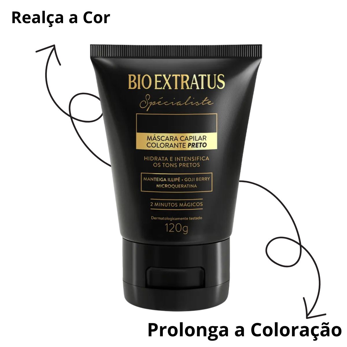 MÁSCARA SPÉCIALISTE COLORANTE PRETA BIO EXTRATUS 120G