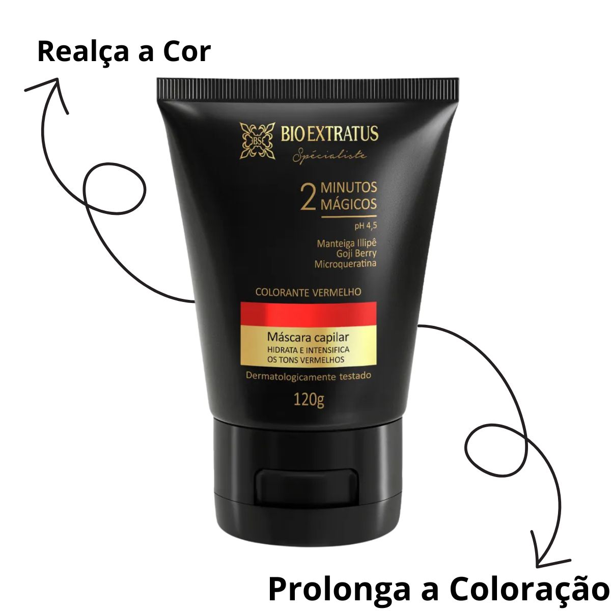 MÁSCARA SPÉCIALISTE COLORANTE VERMELHA BIO EXTRATUS 120G