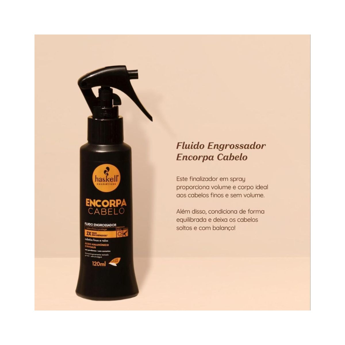 FLUIDO FINALIZADOR ENCORPA CABELO HASKELL 120ML