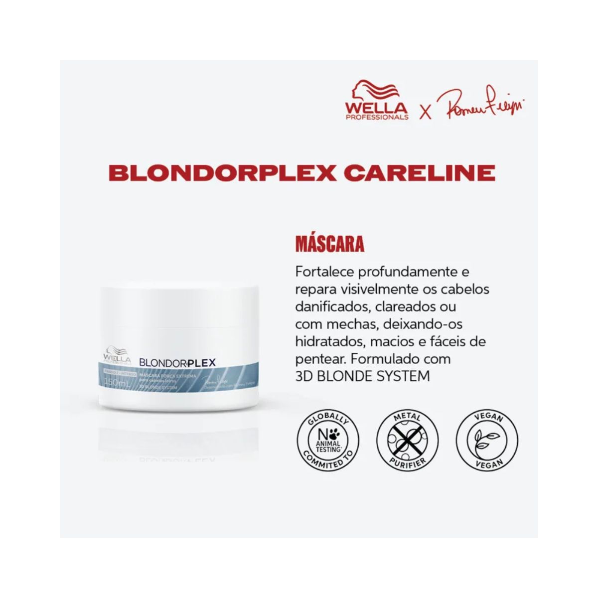 MÁSCARA BLONDORPLEX FORÇA EXTREMA WELLA PROFESSIONALS 150ML