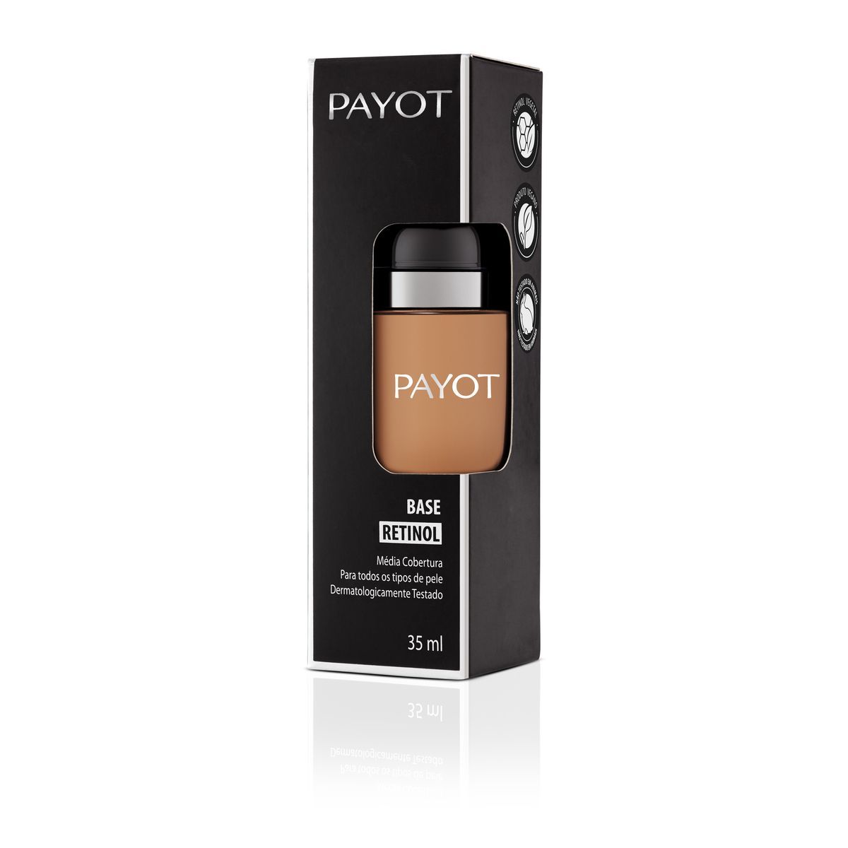 KIT PAYOT BASE FACIAL RETINOL COR 60 35ML + ESPONJA PARA MAQUIAGEM