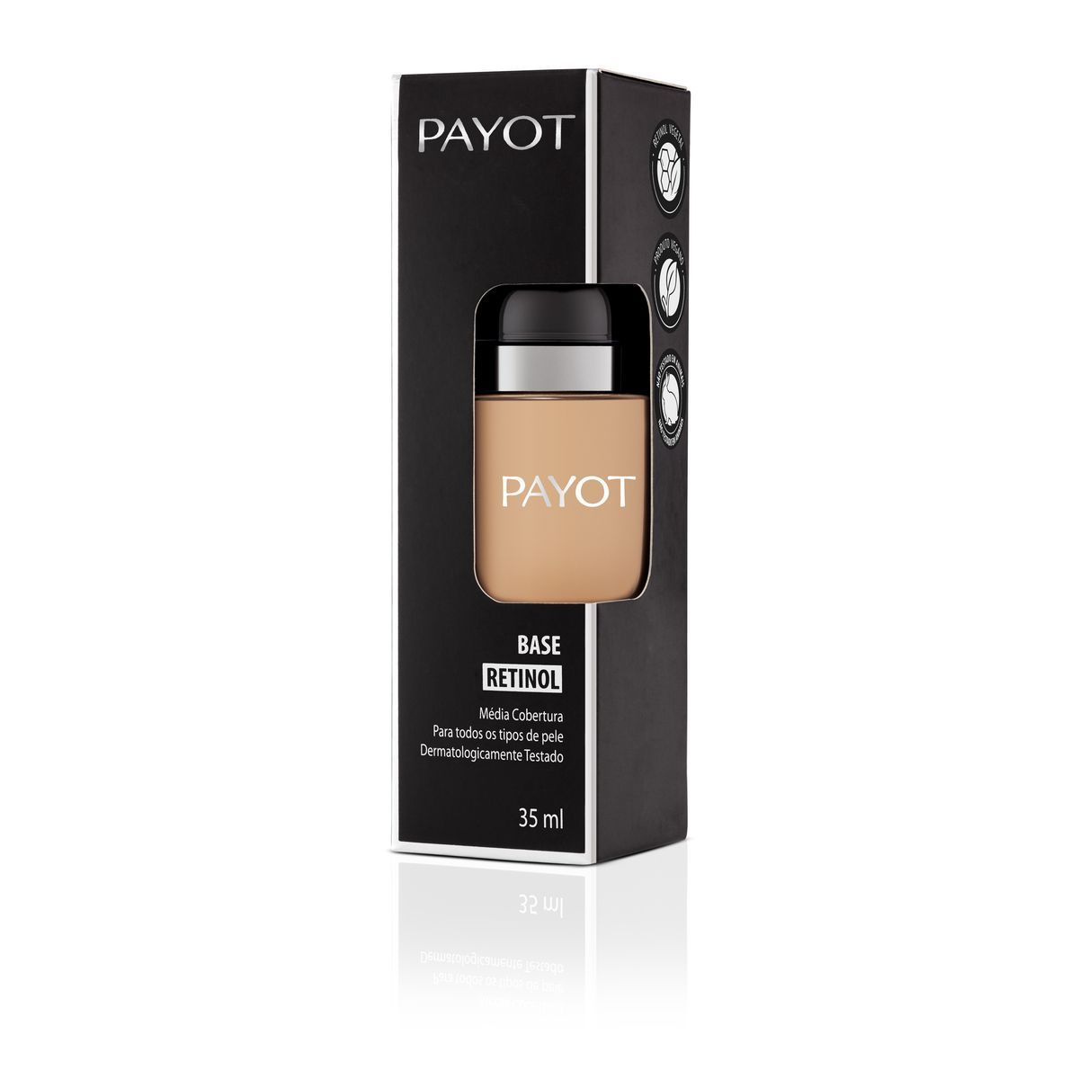 KIT PAYOT BASE FACIAL RETINOL COR 50 35ML + ESPONJA PARA MAQUIAGEM