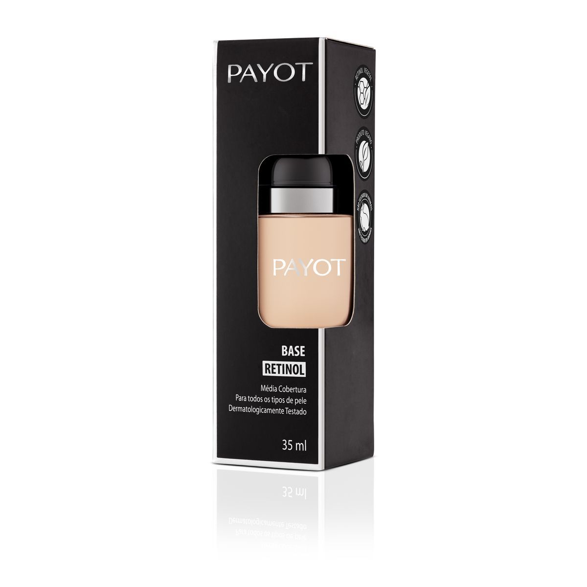 KIT PAYOT BASE FACIAL RETINOL COR 10 35ML + ESPONJA PARA MAQUIAGEM