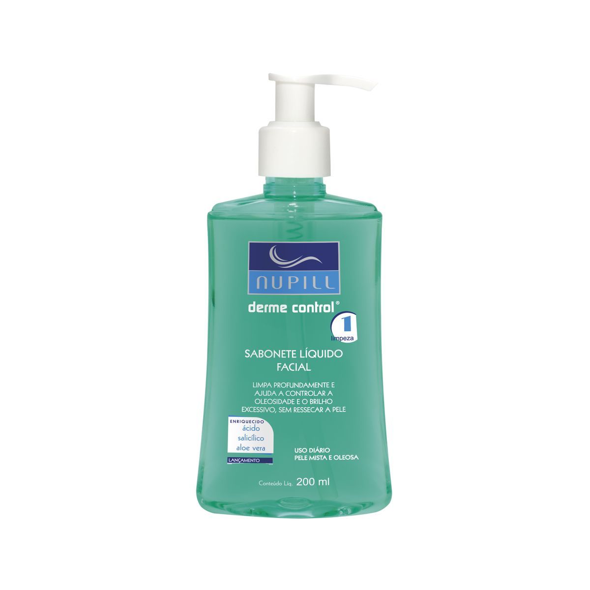 KIT NUPILL SABONETE LÍQUIDO FACIAL DERME CONTROL + CREME FACIAL ANTIRRUGAS TENSI