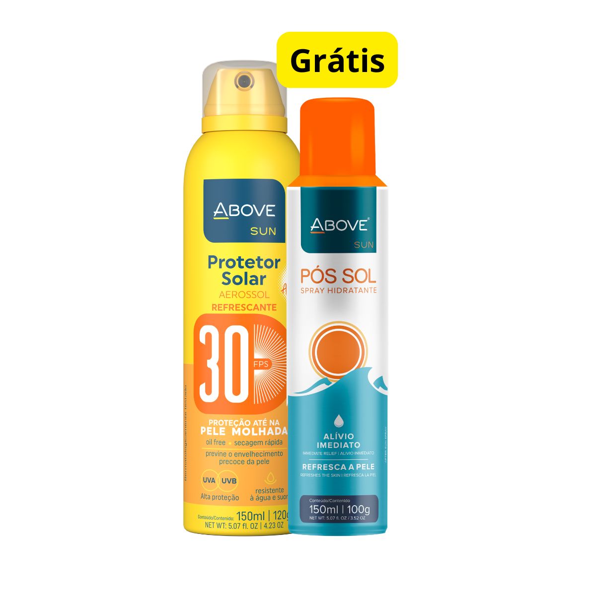 KIT ABOVE PROTETOR SOLAR FPS 30 150ML+GRATIS POS SOL 150ML