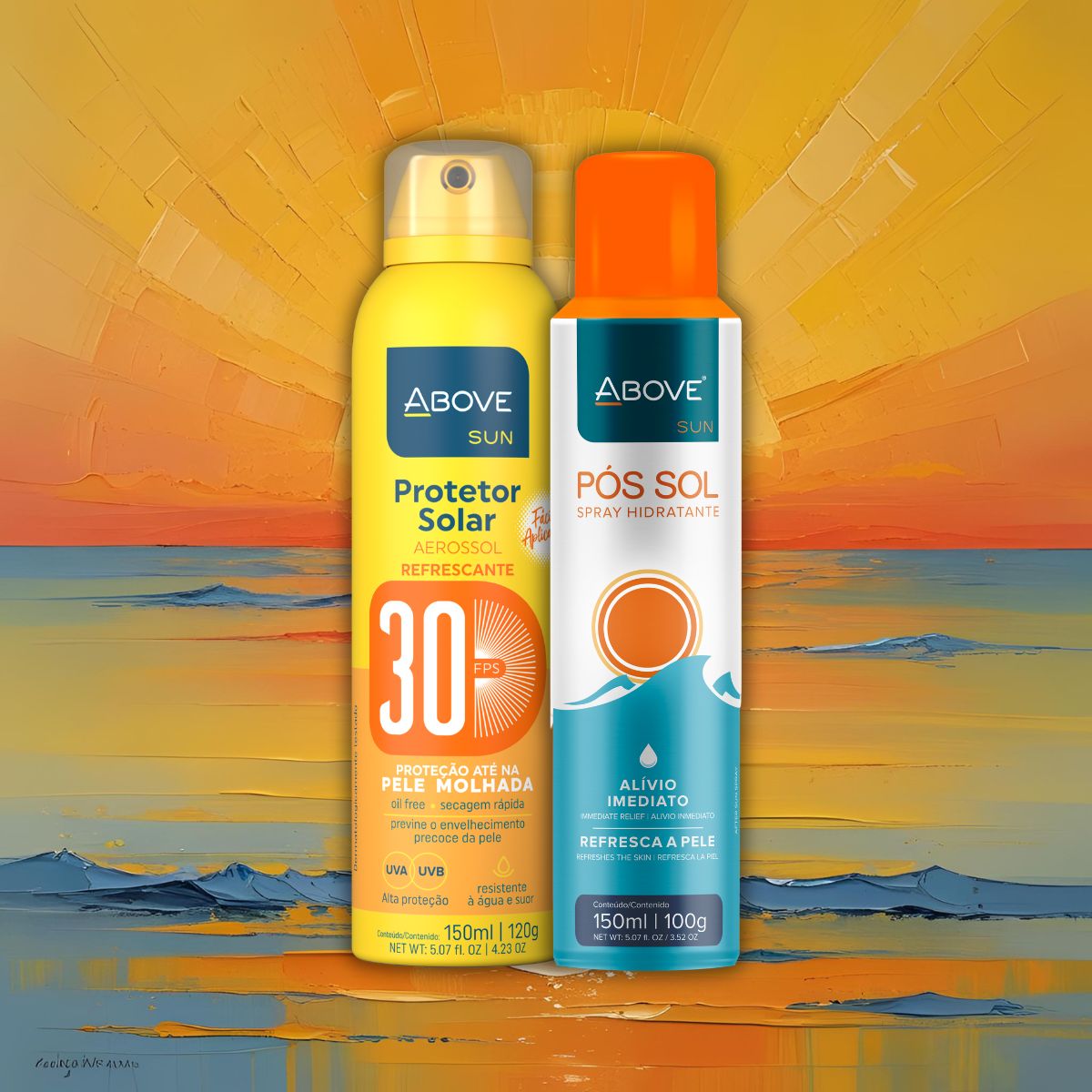 KIT ABOVE PROTETOR SOLAR FPS 30 150ML+GRATIS POS SOL 150ML