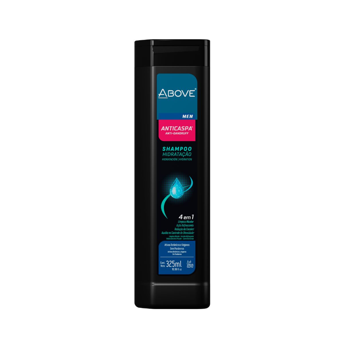 KIT ABOVE SHAMP.ANTICASPAS FRESH E MENTOL 325ML+GRATIS ESP.DE BARBA CARVAO 150ML