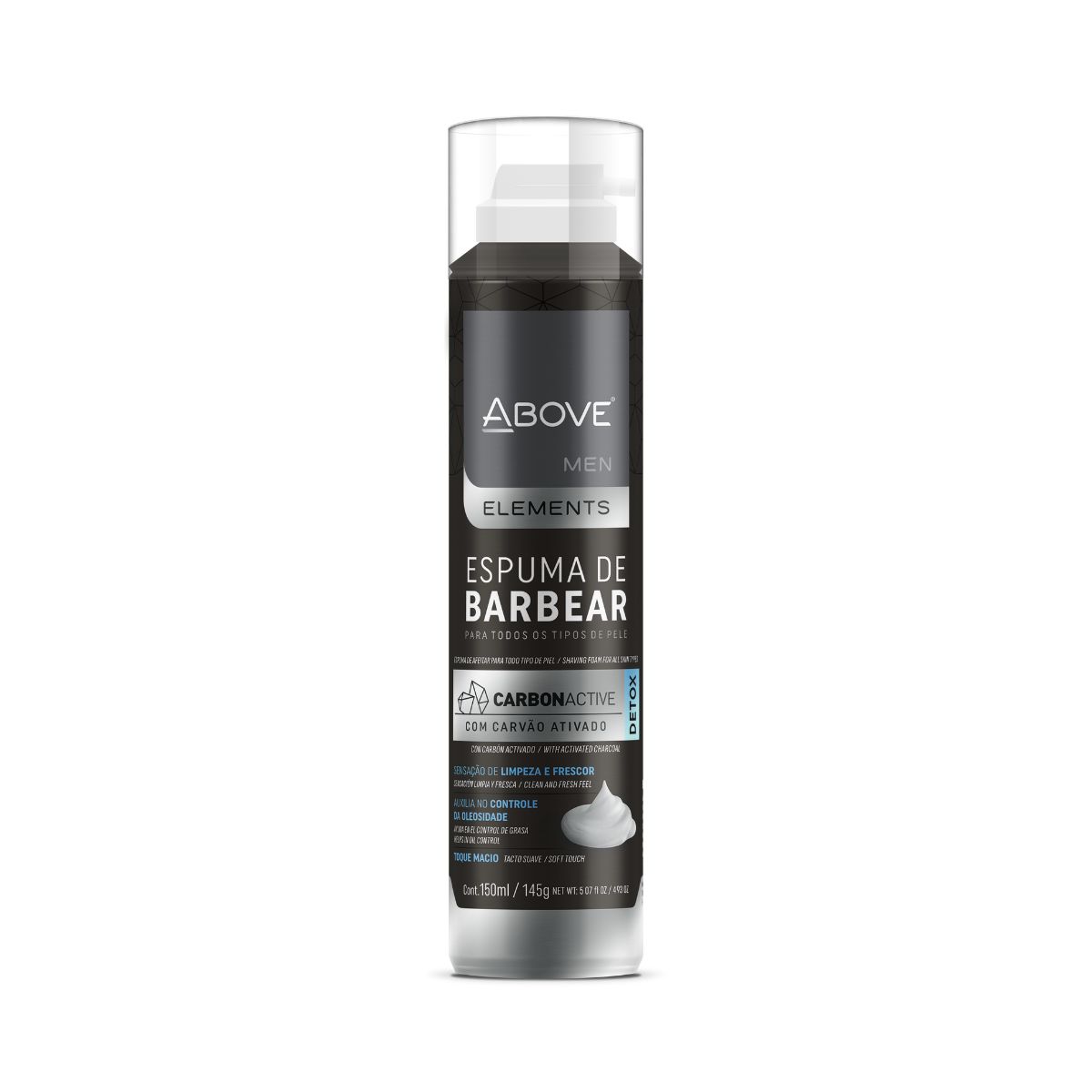 KIT ABOVE SHAMP.ANTICASPAS FRESH E MENTOL 325ML+GRATIS ESP.DE BARBA CARVAO 150ML