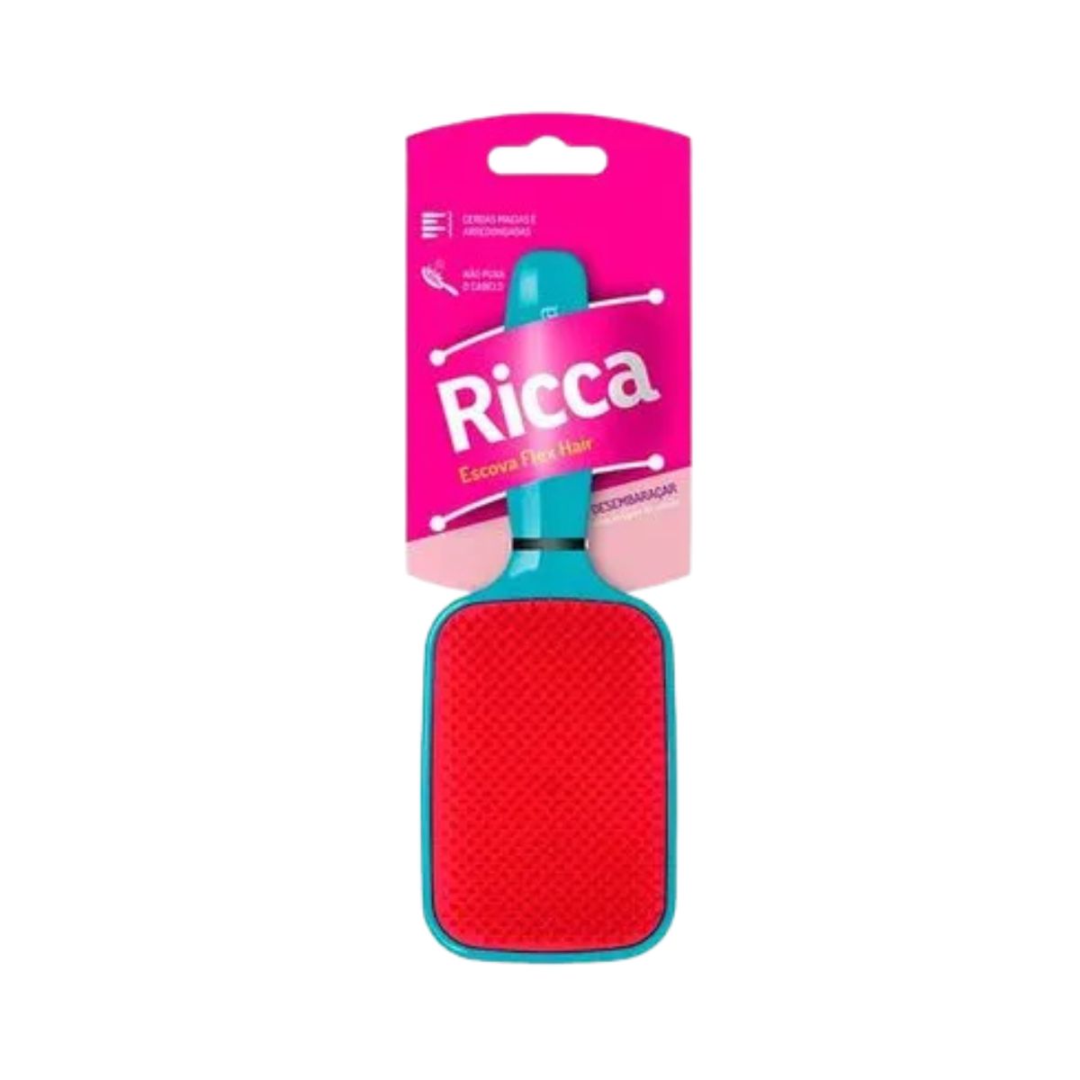 ESCOVA RAQUETE FLEX BLUE RICCA 451
