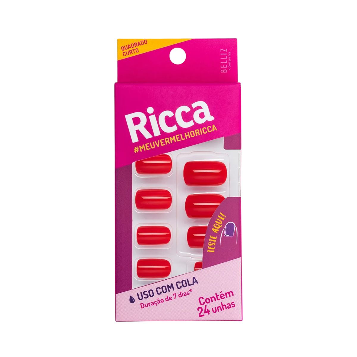 UNHAS VERMELHO PAIXÃO RICCA 1340