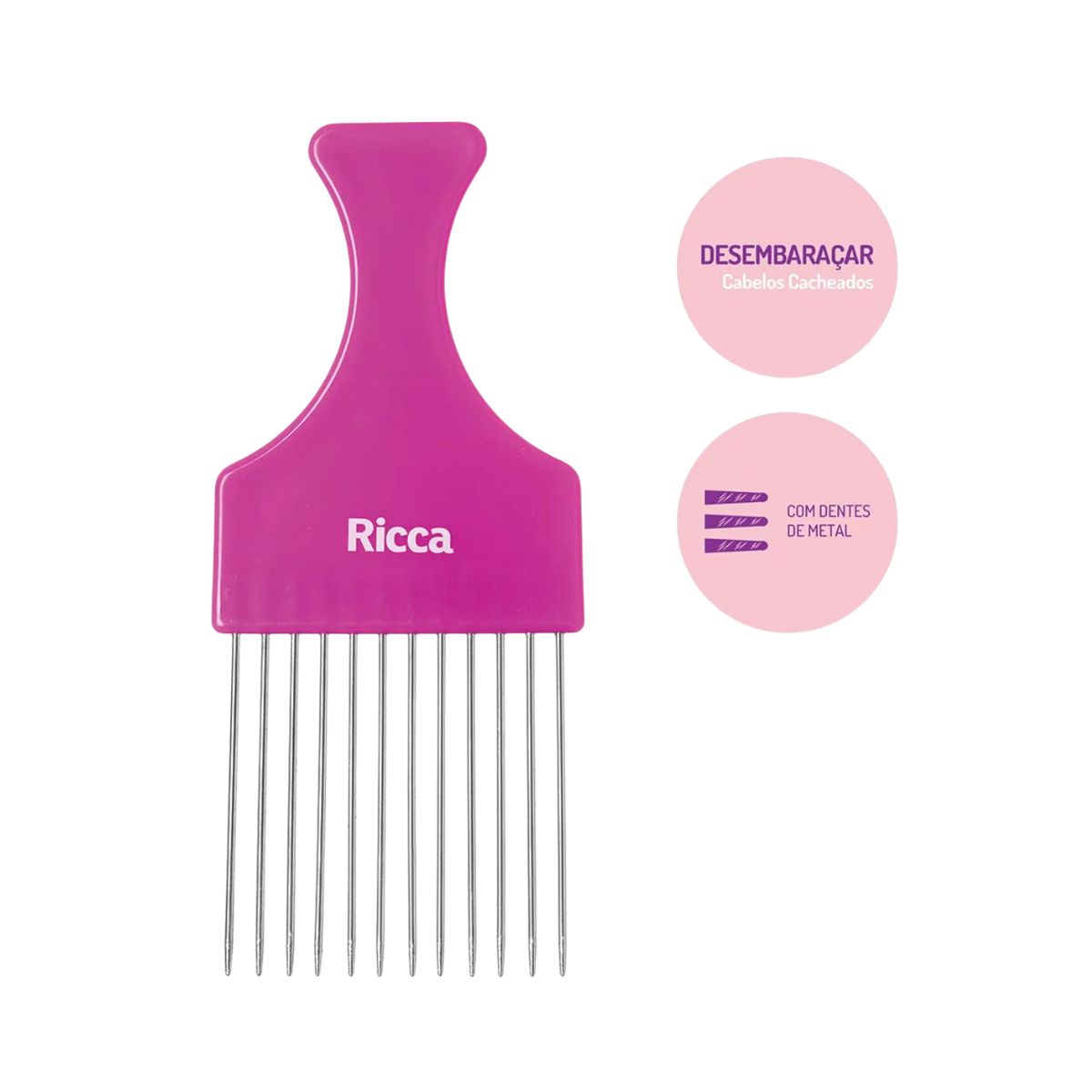 PENTE CACHOS METAL RICCA 2407